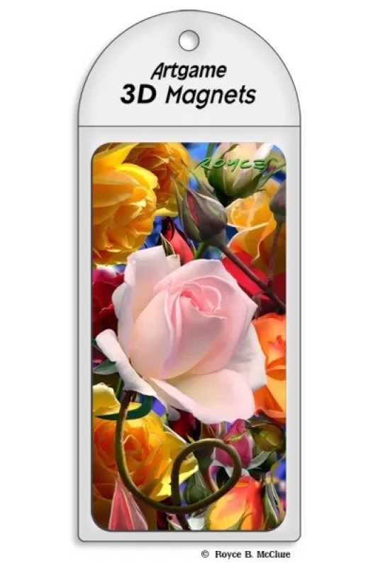 3D Magnet Wildrose